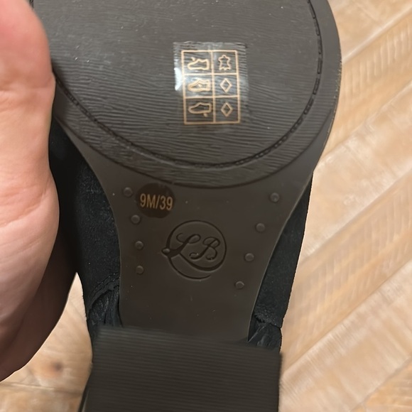 NEW Lucky Brand Suede Fringe Boho Open Toe Stacked Block Heel Sandal Shoe - Picture 12 of 13